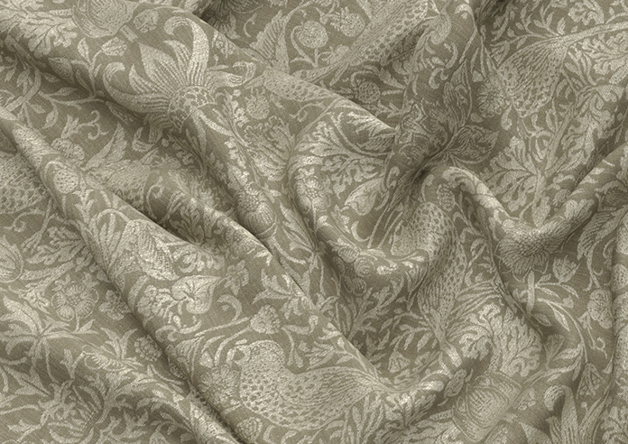 William Morris At Home Strawberry Thief, Woven Sage - Made to Measure Curtains - Image 4